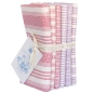 Preview: Tilda Patchwork Baumwolle - Tea Towel Basics - Brownie Stripes Plum